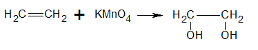 eteno con una solución alcalina de permanganato de potasio