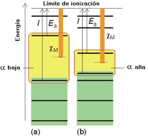 Electronegatividad y polarizabilidad en función de los orbitales frontera.