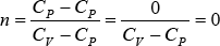 Valores del exponente politrópico n para diferentes transformaciones