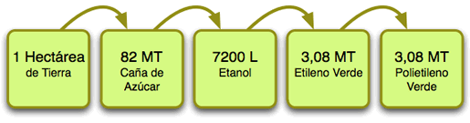 Productividad de planta de polietileno verde